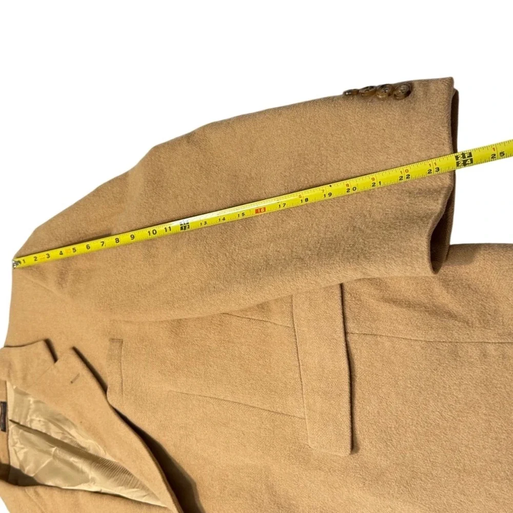Norm Thompson‎ Mens Camel Wool Blend Blazer Sport Coat Jacket Made in USA - 42R